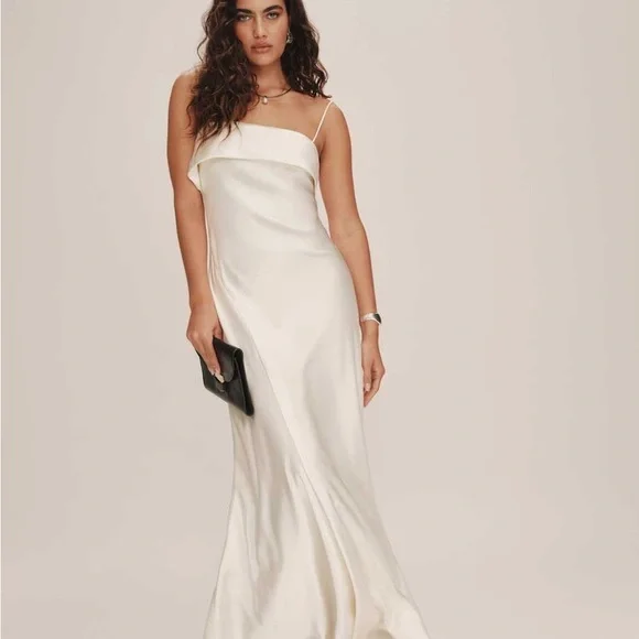 Reformation Silk Cream Dress - Picture 6 of 8